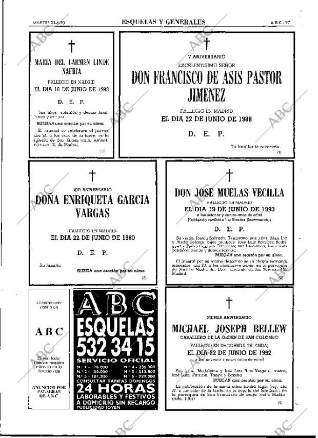ABC MADRID 22-06-1993 página 97