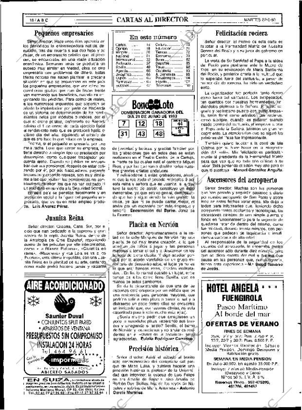 ABC SEVILLA 22-06-1993 página 16