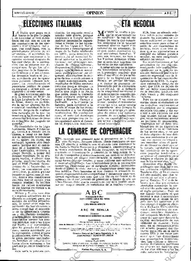 ABC SEVILLA 22-06-1993 página 17