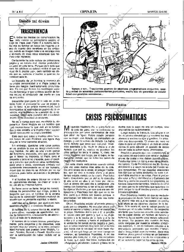 ABC SEVILLA 22-06-1993 página 20