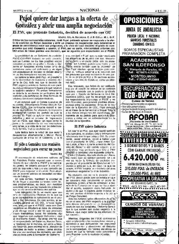 ABC SEVILLA 22-06-1993 página 29