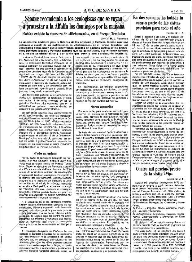 ABC SEVILLA 22-06-1993 página 53
