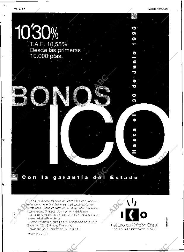 ABC SEVILLA 22-06-1993 página 74