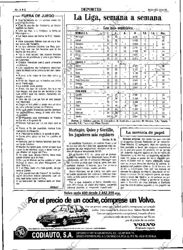 ABC SEVILLA 22-06-1993 página 88