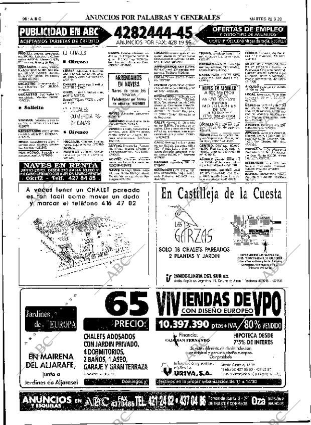 ABC SEVILLA 22-06-1993 página 96