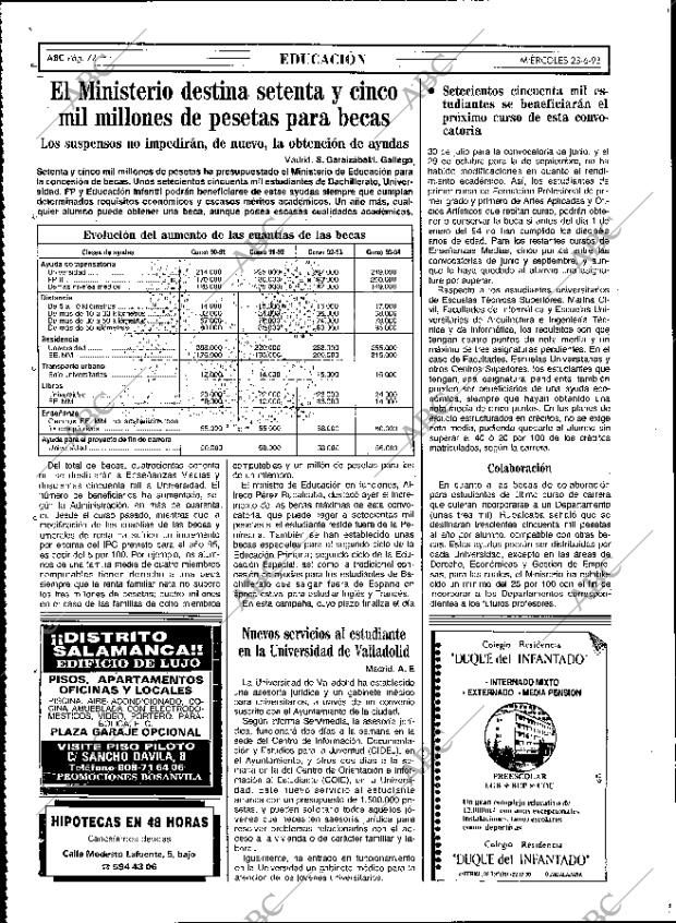 ABC MADRID 23-06-1993 página 72