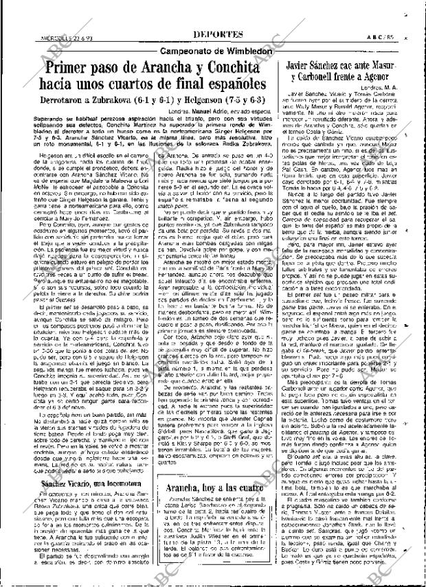 ABC MADRID 23-06-1993 página 85