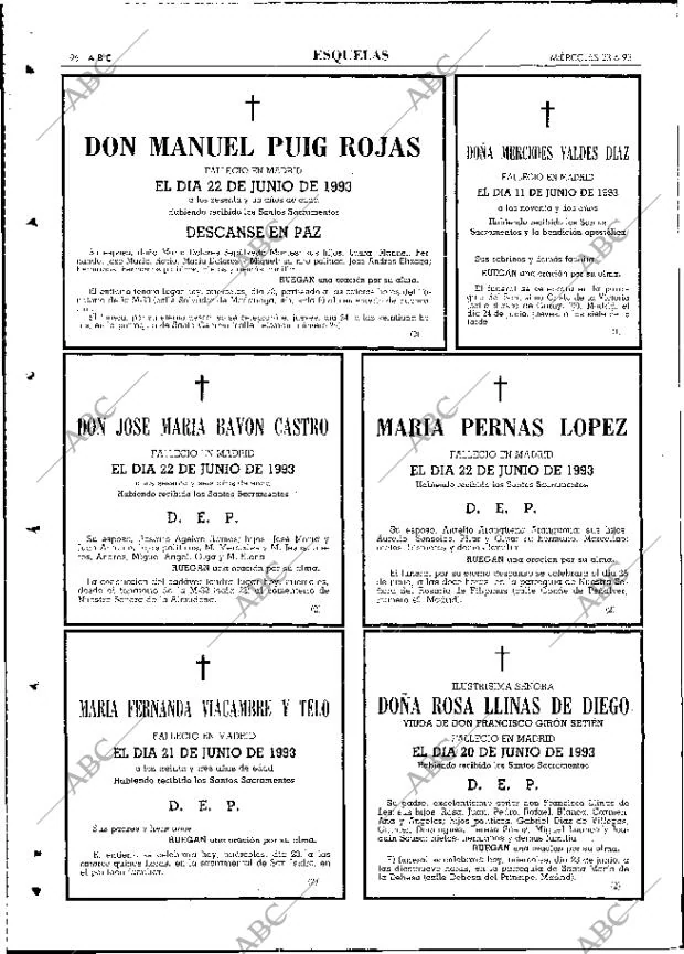 ABC MADRID 23-06-1993 página 96