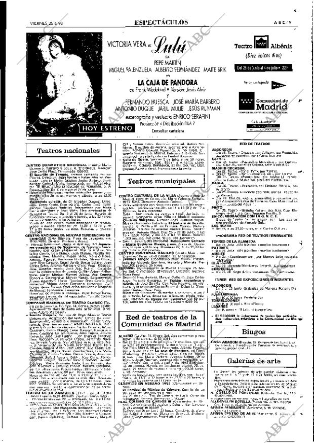 ABC MADRID 25-06-1993 página 91