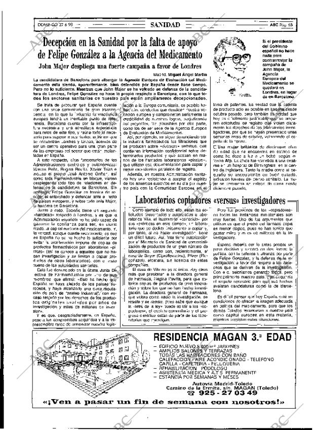 ABC MADRID 27-06-1993 página 65