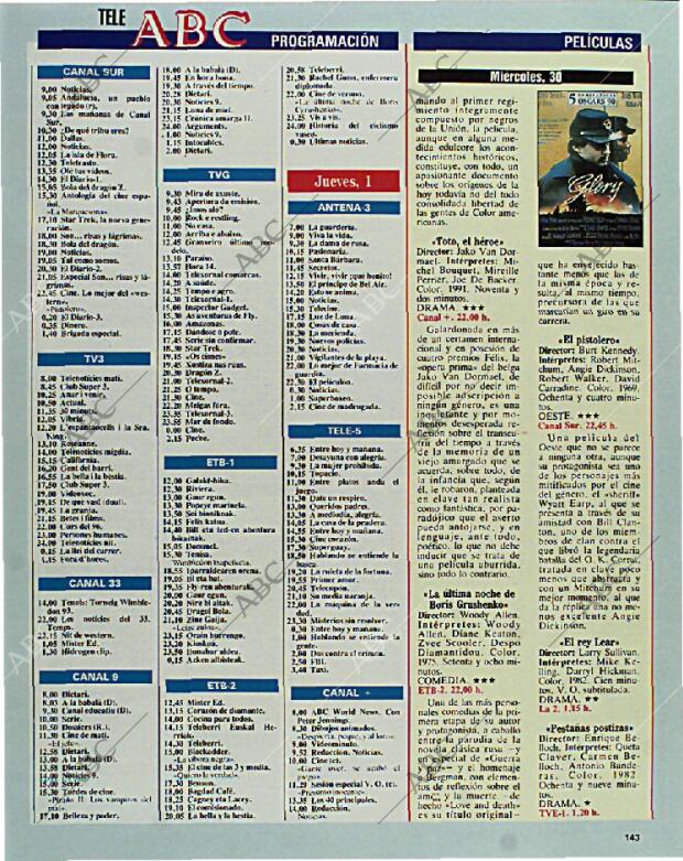 BLANCO Y NEGRO MADRID 27-06-1993 página 143