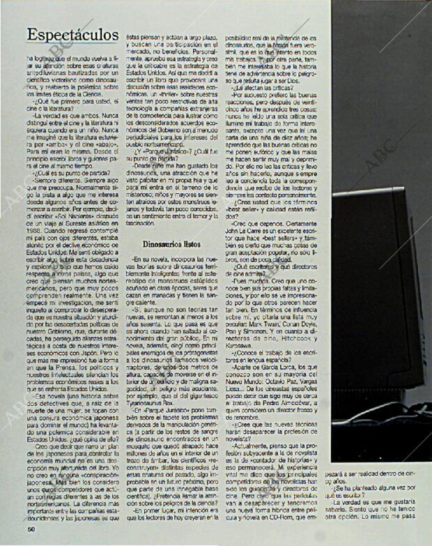 BLANCO Y NEGRO MADRID 27-06-1993 página 50