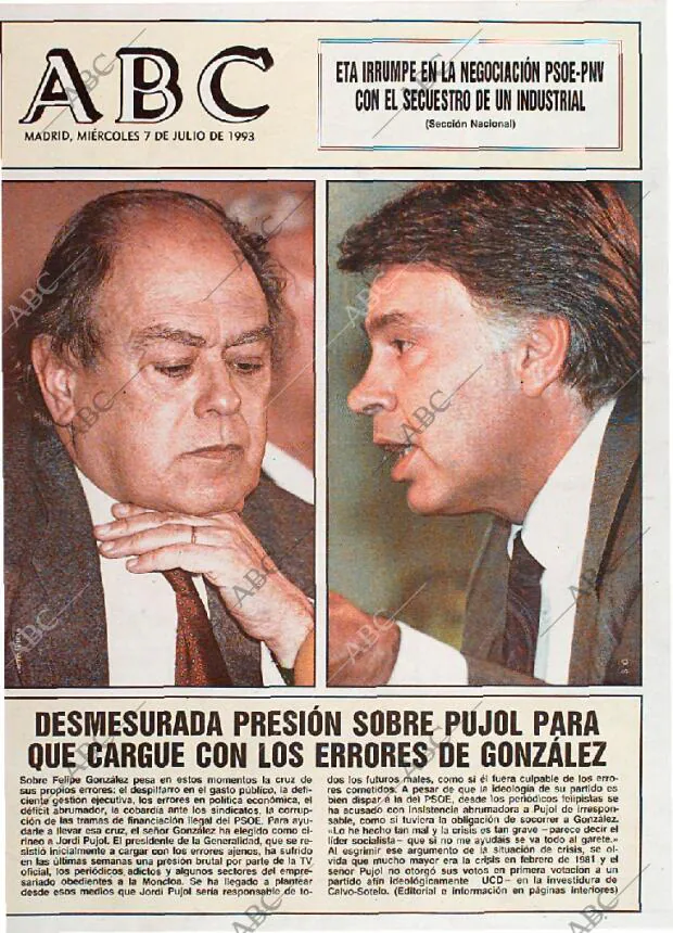 ABC MADRID 07-07-1993 página 1