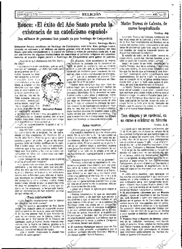ABC MADRID 11-07-1993 página 89
