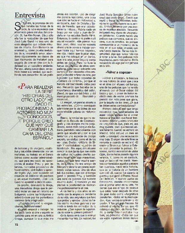 BLANCO Y NEGRO MADRID 11-07-1993 página 72