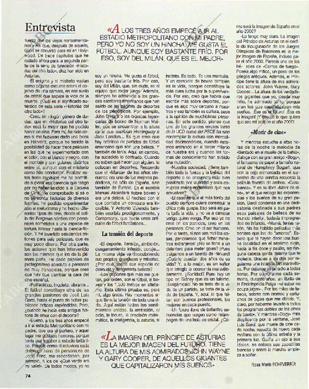 BLANCO Y NEGRO MADRID 11-07-1993 página 74