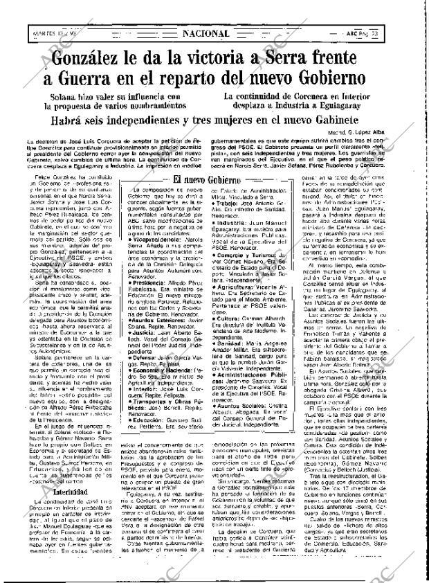 ABC MADRID 13-07-1993 página 23