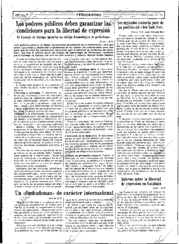 ABC MADRID 14-07-1993 página 76
