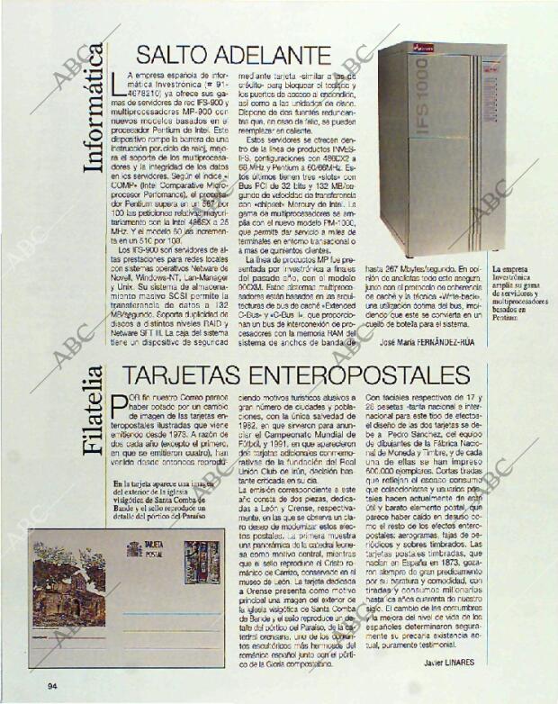 BLANCO Y NEGRO MADRID 18-07-1993 página 94