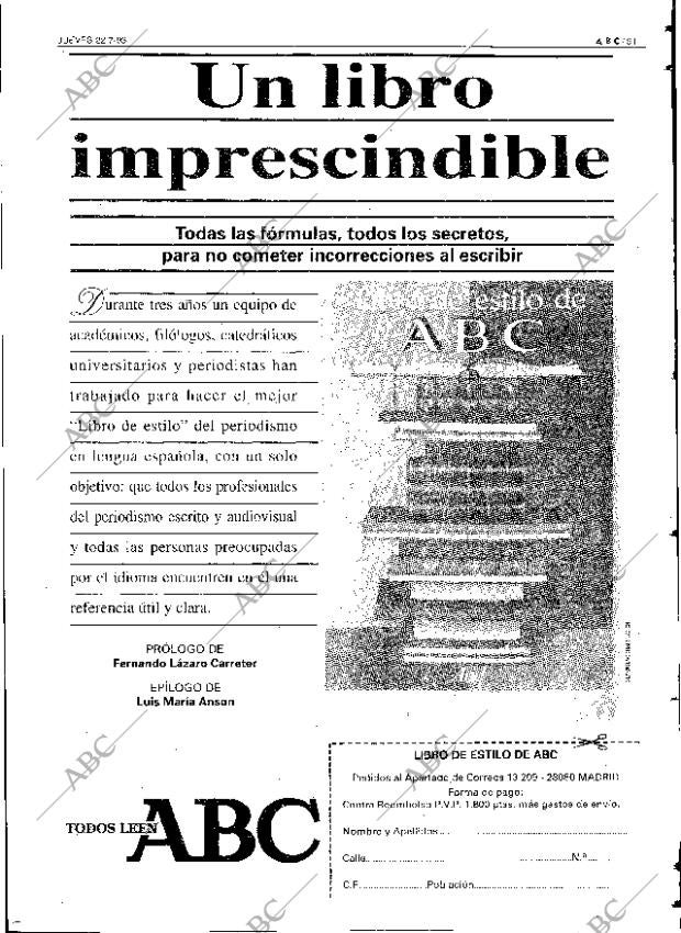 ABC SEVILLA 22-07-1993 página 91