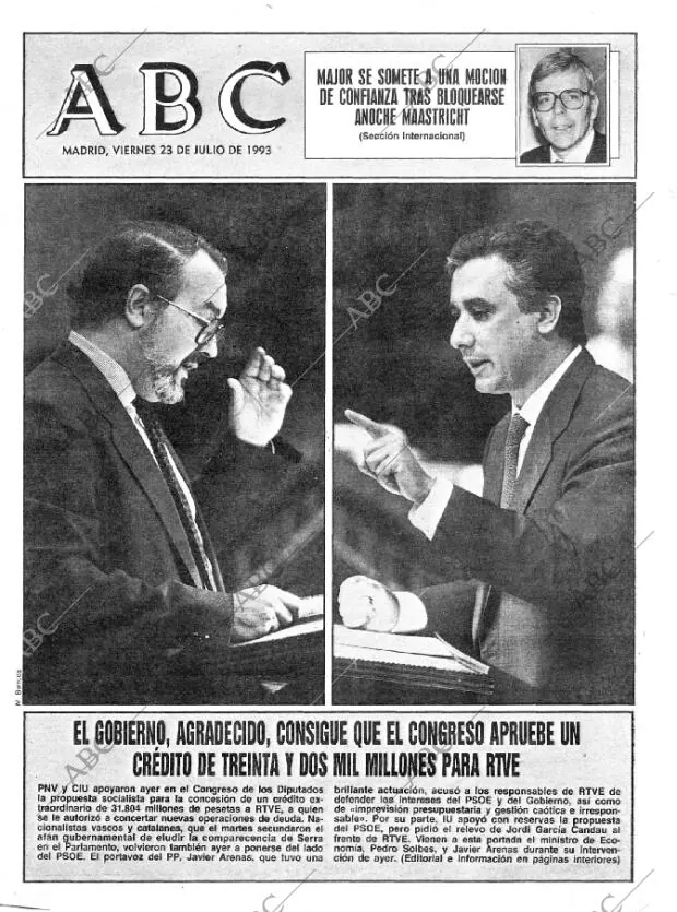 ABC MADRID 23-07-1993 página 1