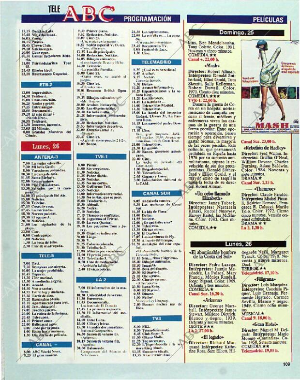 BLANCO Y NEGRO MADRID 25-07-1993 página 109