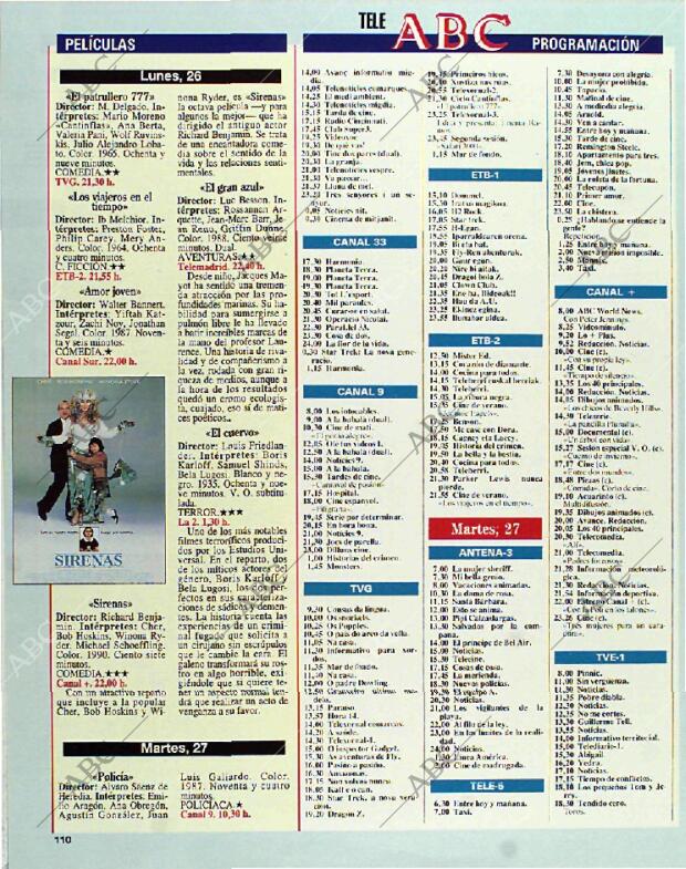 BLANCO Y NEGRO MADRID 25-07-1993 página 110