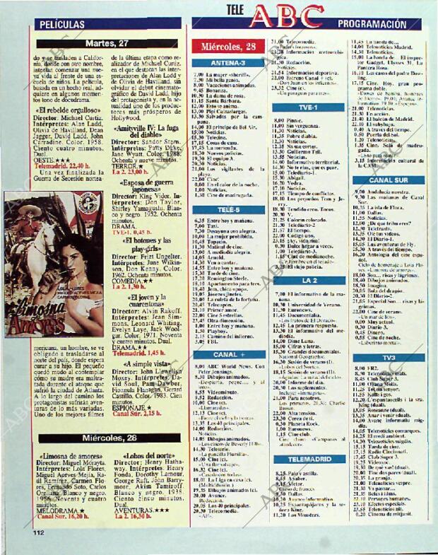 BLANCO Y NEGRO MADRID 25-07-1993 página 112