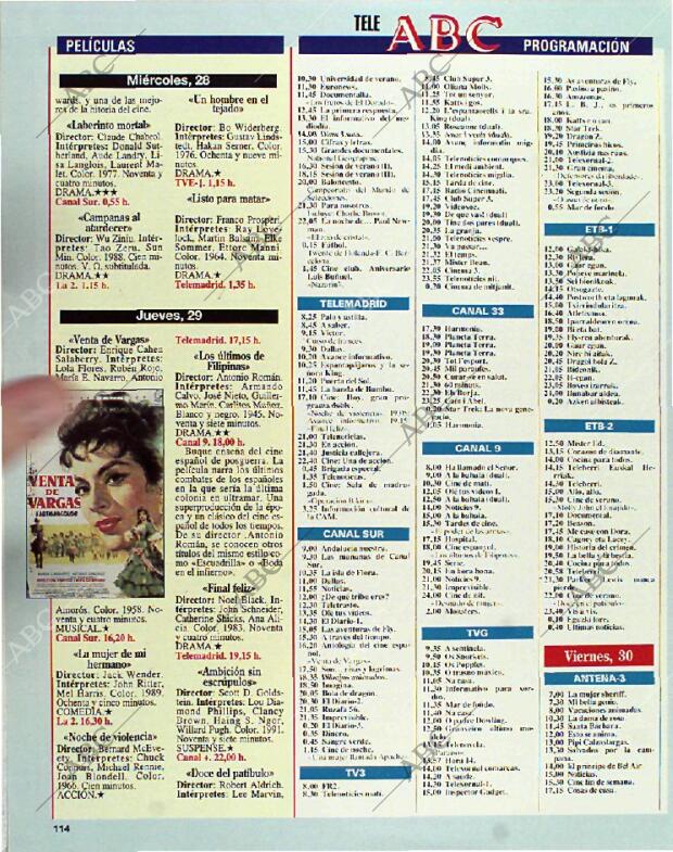BLANCO Y NEGRO MADRID 25-07-1993 página 114
