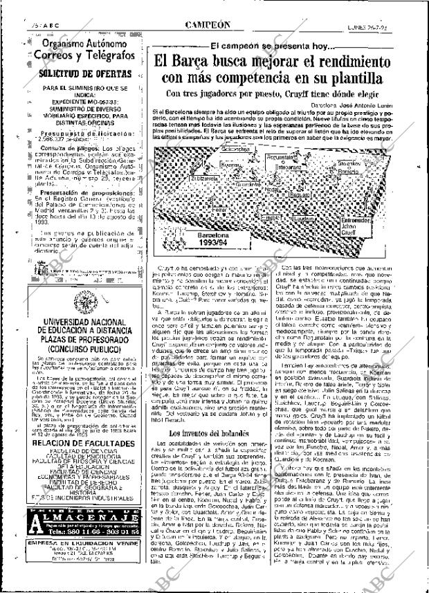 ABC MADRID 26-07-1993 página 76