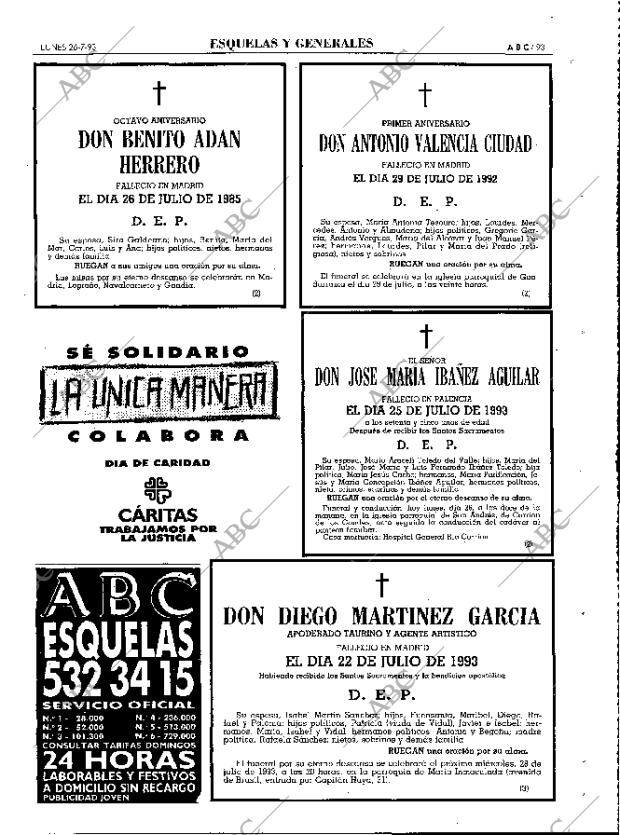 ABC MADRID 26-07-1993 página 93