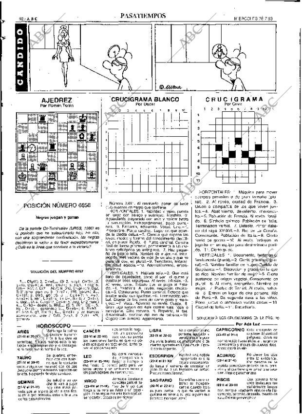 ABC SEVILLA 28-07-1993 página 92