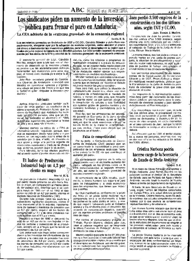 ABC SEVILLA 31-07-1993 página 65