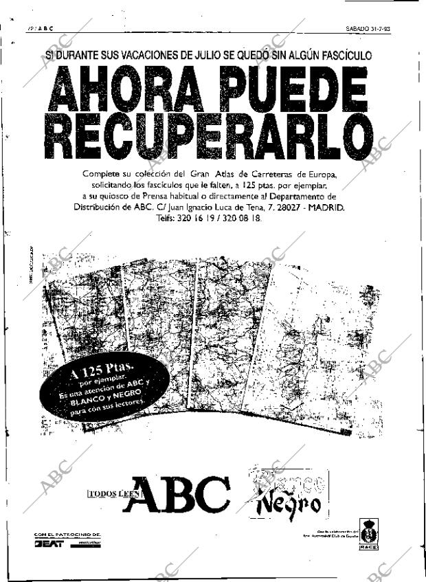 ABC SEVILLA 31-07-1993 página 72