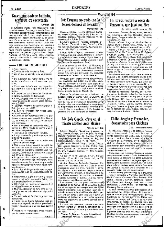 ABC SEVILLA 02-08-1993 página 74