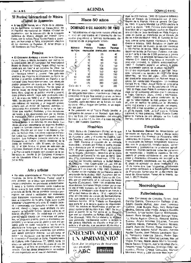 ABC SEVILLA 08-08-1993 página 64