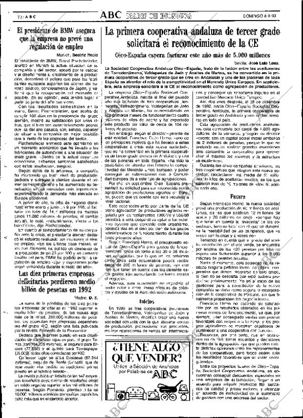 ABC SEVILLA 08-08-1993 página 70