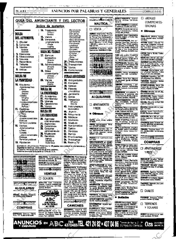 ABC SEVILLA 08-08-1993 página 88