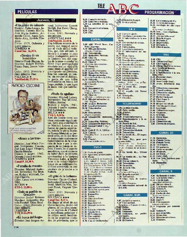 BLANCO Y NEGRO MADRID 08-08-1993 página 114