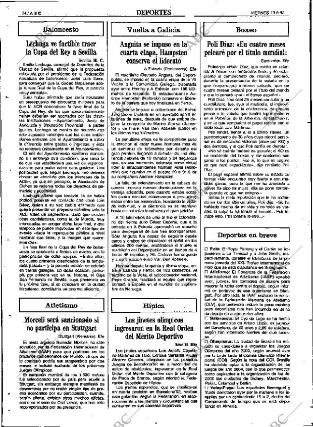 ABC SEVILLA 13-08-1993 página 74