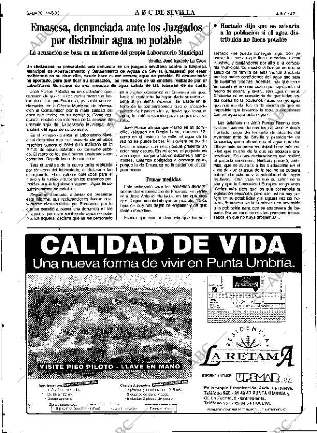 ABC SEVILLA 14-08-1993 página 47
