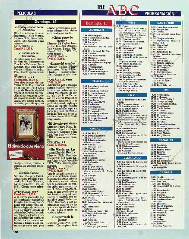 BLANCO Y NEGRO MADRID 15-08-1993 página 108