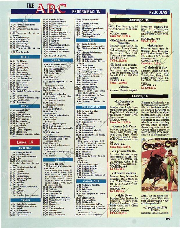 BLANCO Y NEGRO MADRID 15-08-1993 página 109