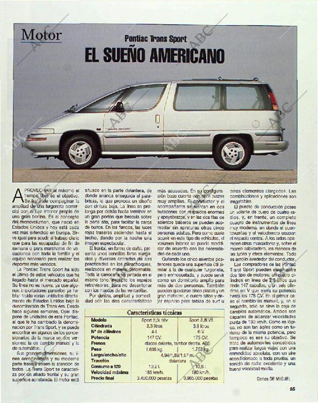 BLANCO Y NEGRO MADRID 15-08-1993 página 85