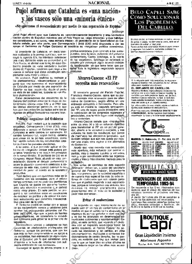 ABC SEVILLA 16-08-1993 página 23