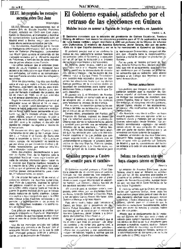 ABC SEVILLA 20-08-1993 página 20