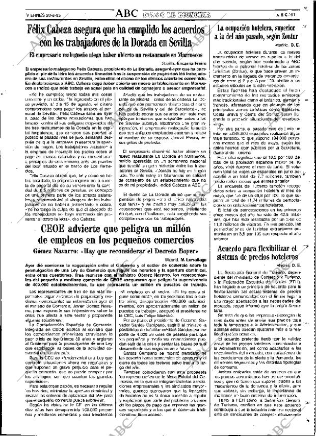 ABC SEVILLA 20-08-1993 página 61