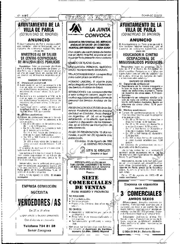 ABC MADRID 22-08-1993 página 42