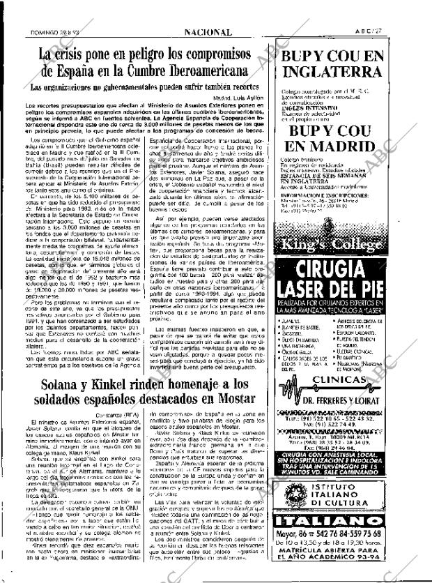 ABC MADRID 29-08-1993 página 27