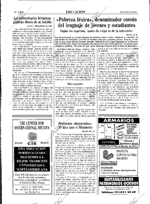 ABC MADRID 29-08-1993 página 62